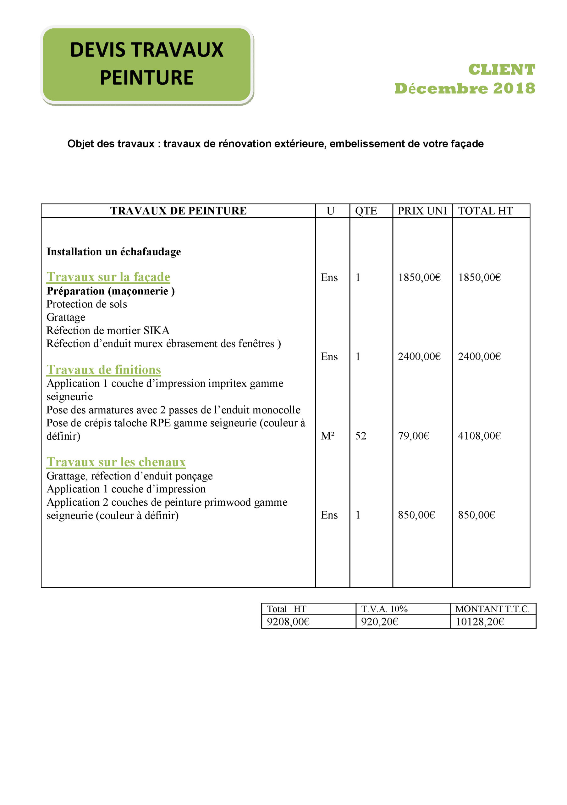 obtenez rapidement un devis gratuit pour la rénovation ou le ravalement de votre façade. comparez les prix, choisissez un professionnel qualifié et améliorez l’apparence de votre maison en toute sérénité.