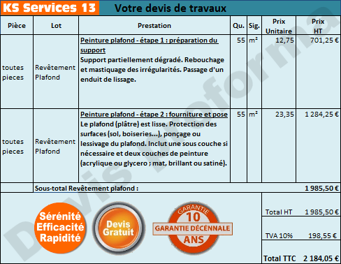 obtenez rapidement un devis peinture personnalisé pour vos travaux de rénovation ou de décoration. comparez les prix et les services de professionnels près de chez vous.