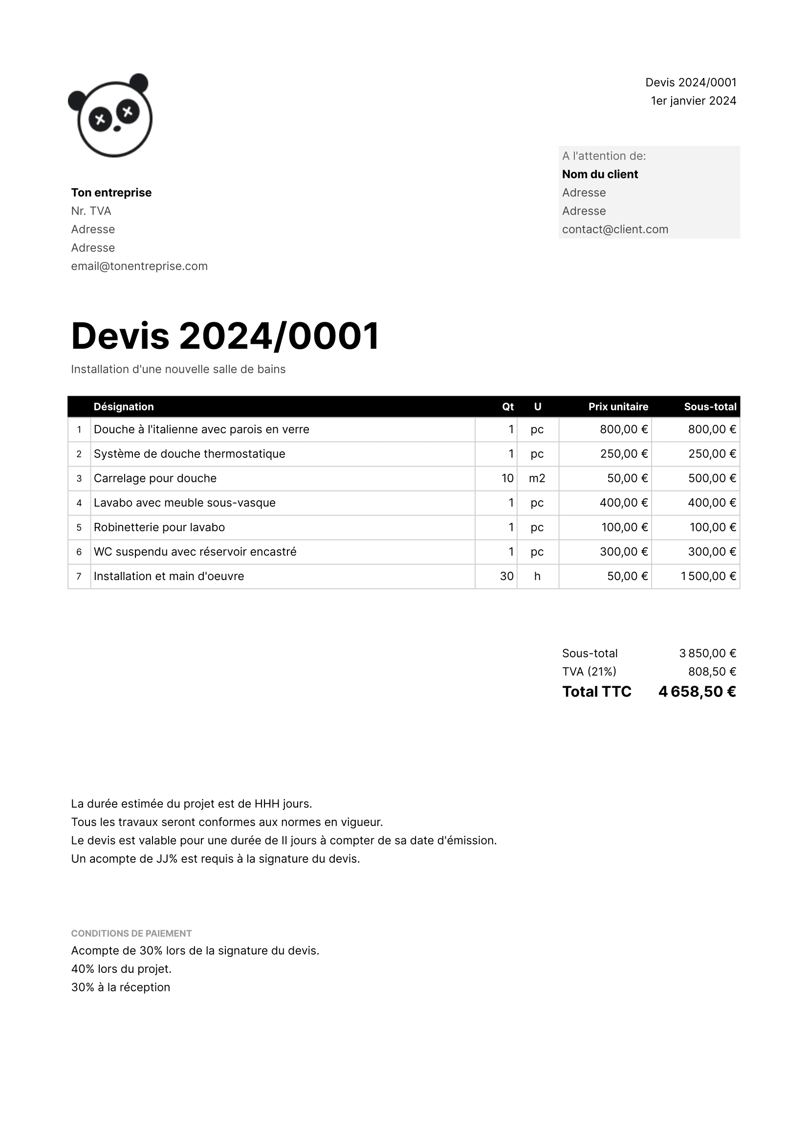 obtenez rapidement un devis plomberie personnalisé pour vos travaux : installation, réparation, dépannage et entretien. comparez les prix des plombiers qualifiés près de chez vous et trouvez la meilleure offre en quelques clics.