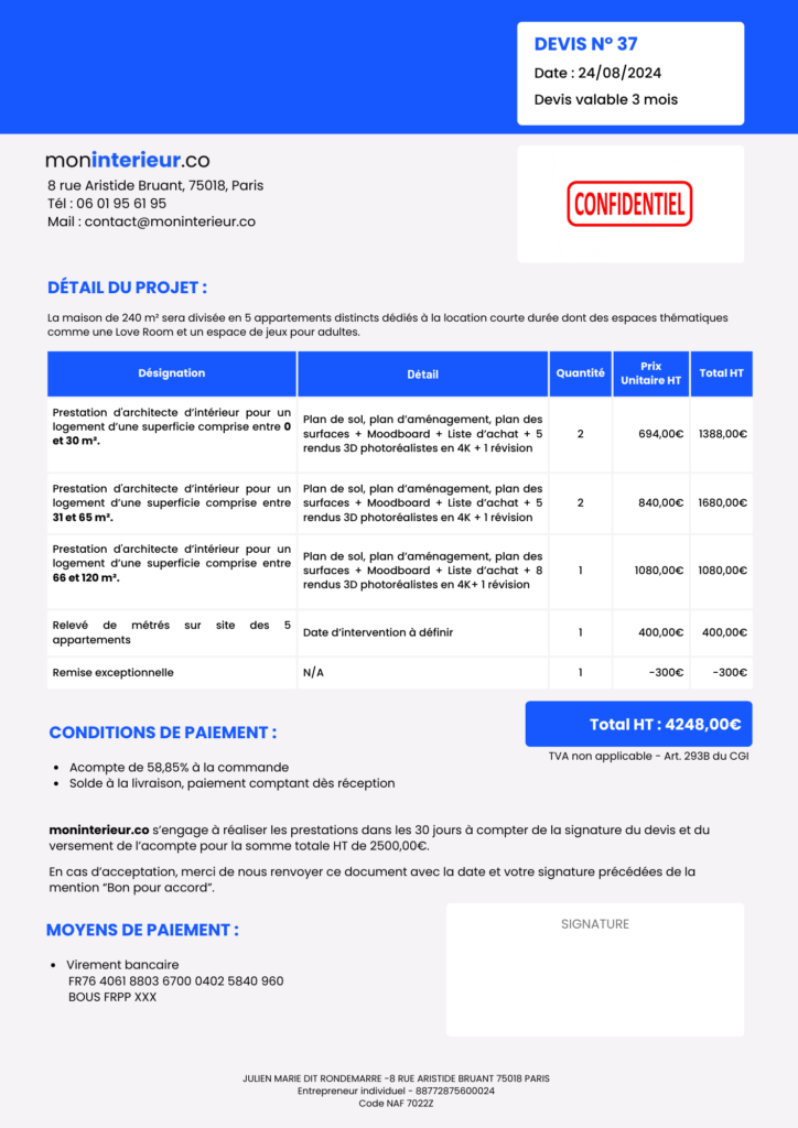 découvrez nos services de décoration intérieure adaptés à votre budget. obtenez un devis personnalisé et transparent pour transformer votre espace avec style et élégance.