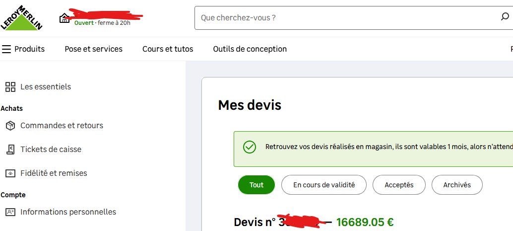 obtenez facilement un devis leroy merlin pour vos projets de rénovation, construction ou décoration. rapide, simple et gratuit en quelques clics.