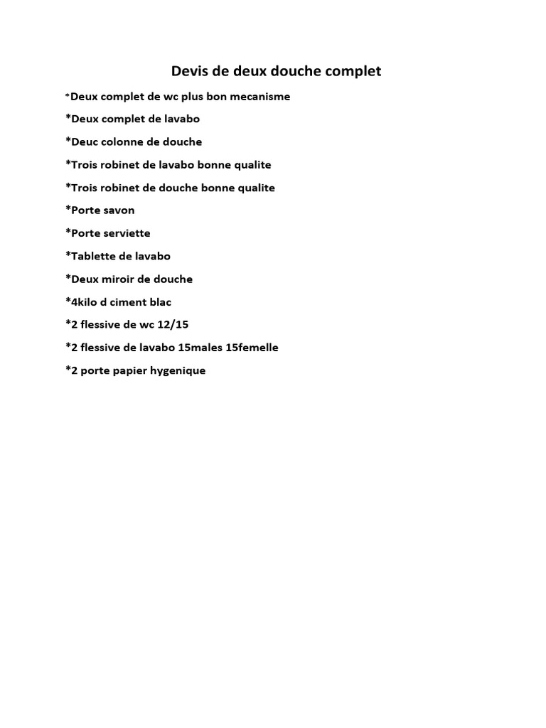 obtenez rapidement un devis personnalisé pour votre douche. comparez les offres et choisissez le meilleur prix pour votre projet de rénovation ou d'installation.