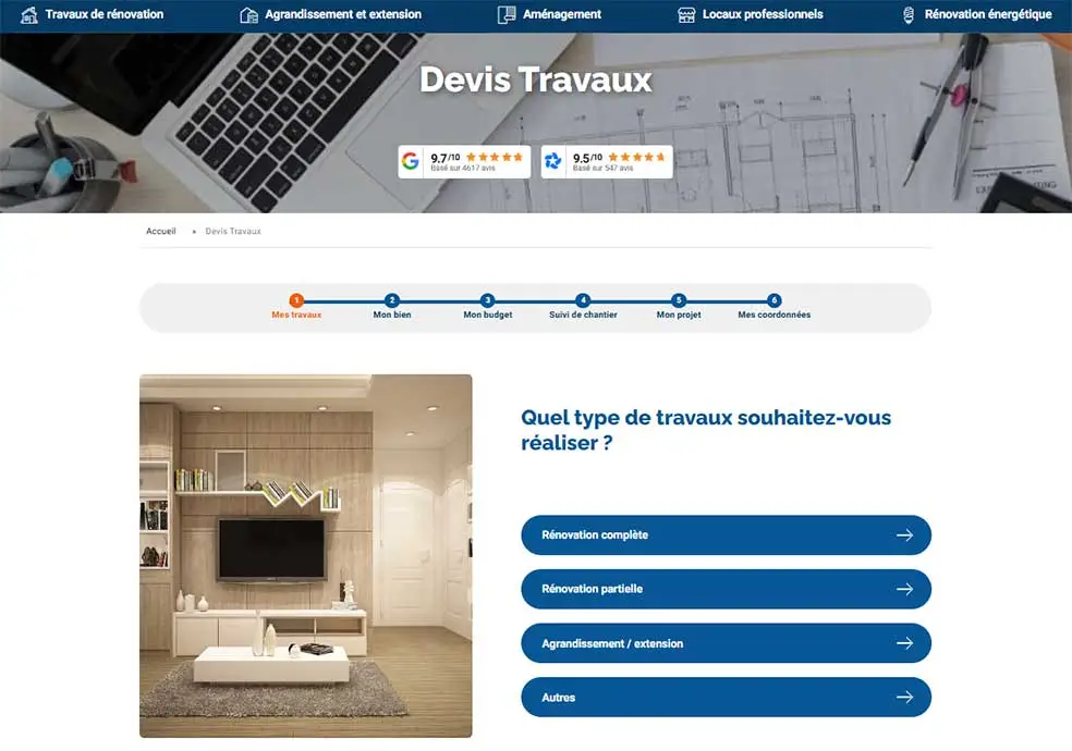 obtenez rapidement votre devis travaux en ligne gratuit et personnalisé. comparez les offres des professionnels et planifiez vos rénovations facilement.