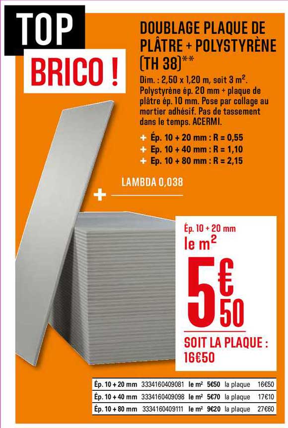 prix placo polystyrene 2 découvrez les tarifs compétitifs du placo en polystyrène pour vos travaux de rénovation et construction. obtenez un devis clair et précis pour économiser sur vos matériaux isolants.