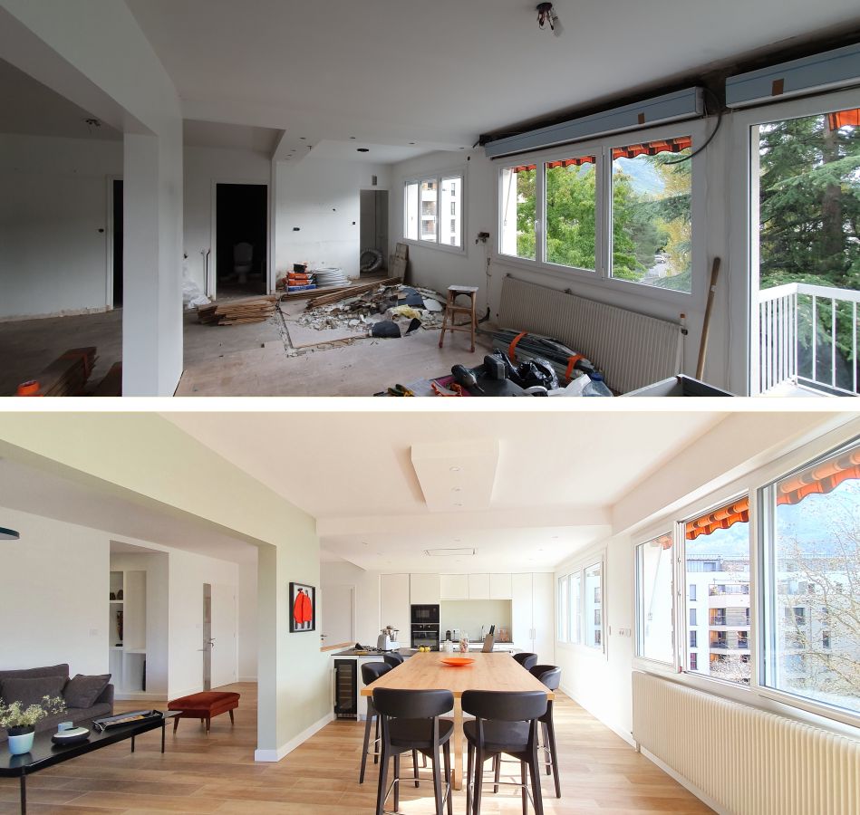 découvrez des projets de rénovation d'appartement avant-après impressionnants, inspirants et transformant votre espace de vie.