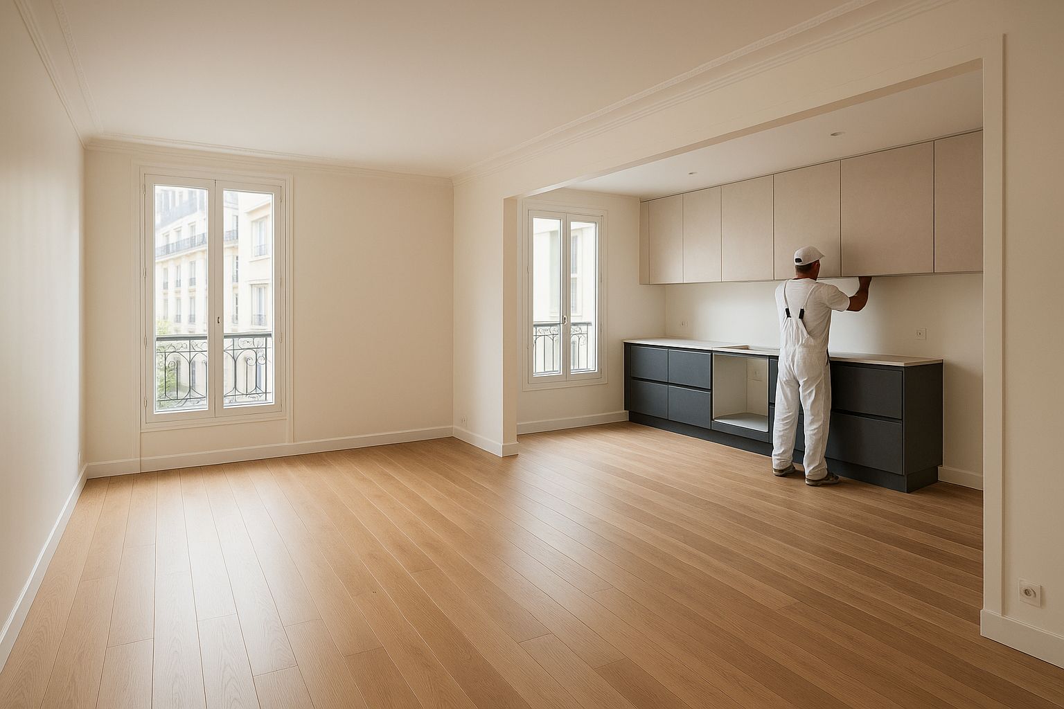 expert en rénovation d'appartement à paris 17, nous transformons votre intérieur avec des solutions sur mesure pour un espace moderne et fonctionnel.