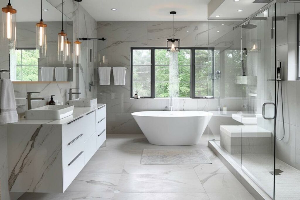 découvrez notre service expert de rénovation de salle de bain moderne à méré 78490. transformez votre espace avec des designs élégants et des matériaux de qualité pour un confort optimal.