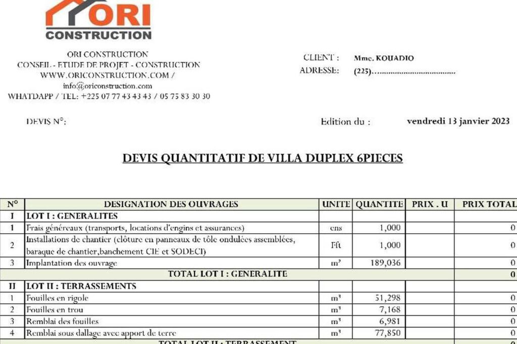 découvrez un exemple de devis pour l'aménagement de combles afin d'optimiser votre espace sous toit avec des solutions adaptées et économiques.