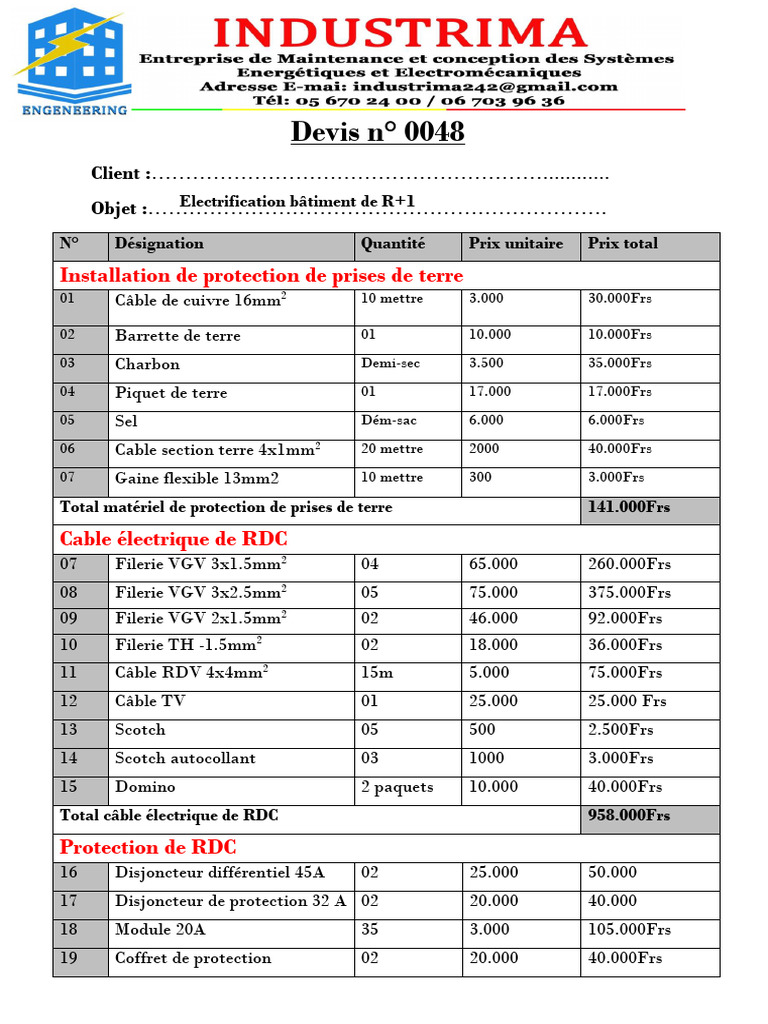 comparer devis installation electricite 1 comparez facilement les devis pour l'installation électrique et trouvez le meilleur rapport qualité-prix grâce à nos conseils et outils gratuits.