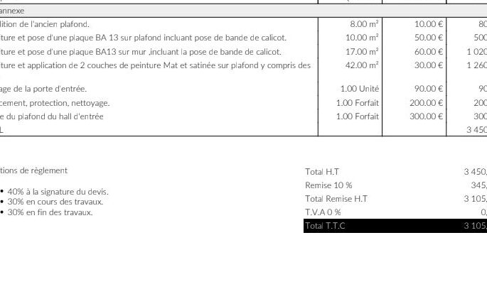obtenez un devis précis pour vos travaux de plaquiste au m2. comparez les prix et trouvez un professionnel qualifié pour vos cloisons, plafonds et isolation.