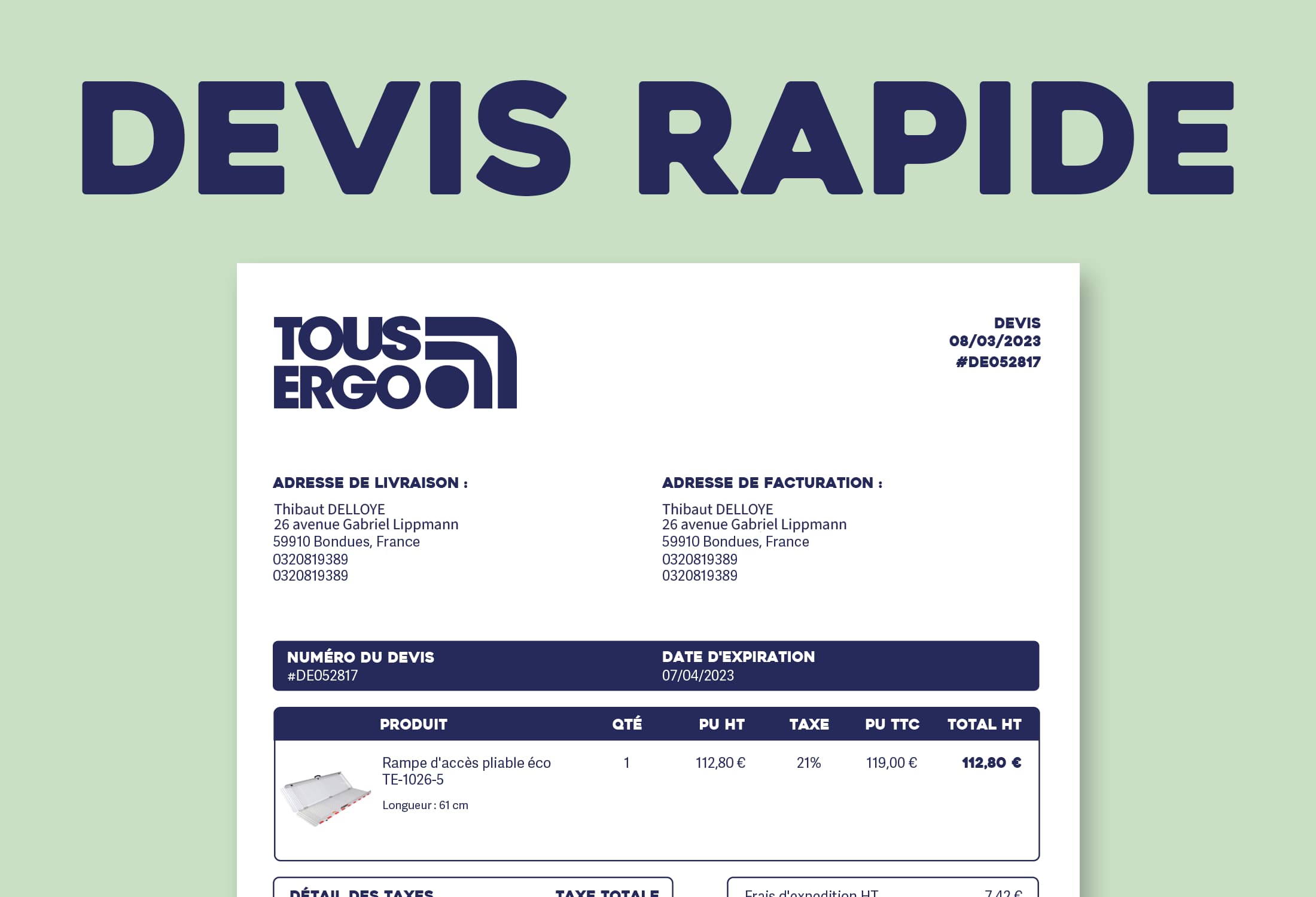 obtenez un devis rapide et personnalisé en quelques minutes pour tous vos projets. simple, efficace et sans engagement.