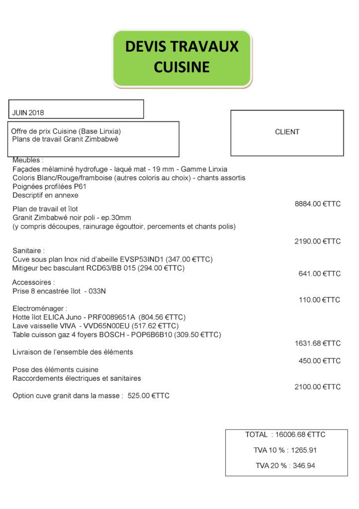 obtenez un devis gratuit et personnalisé pour vos travaux de cuisine à paris. comparez les offres des professionnels qualifiés et rénovez votre cuisine en toute confiance.