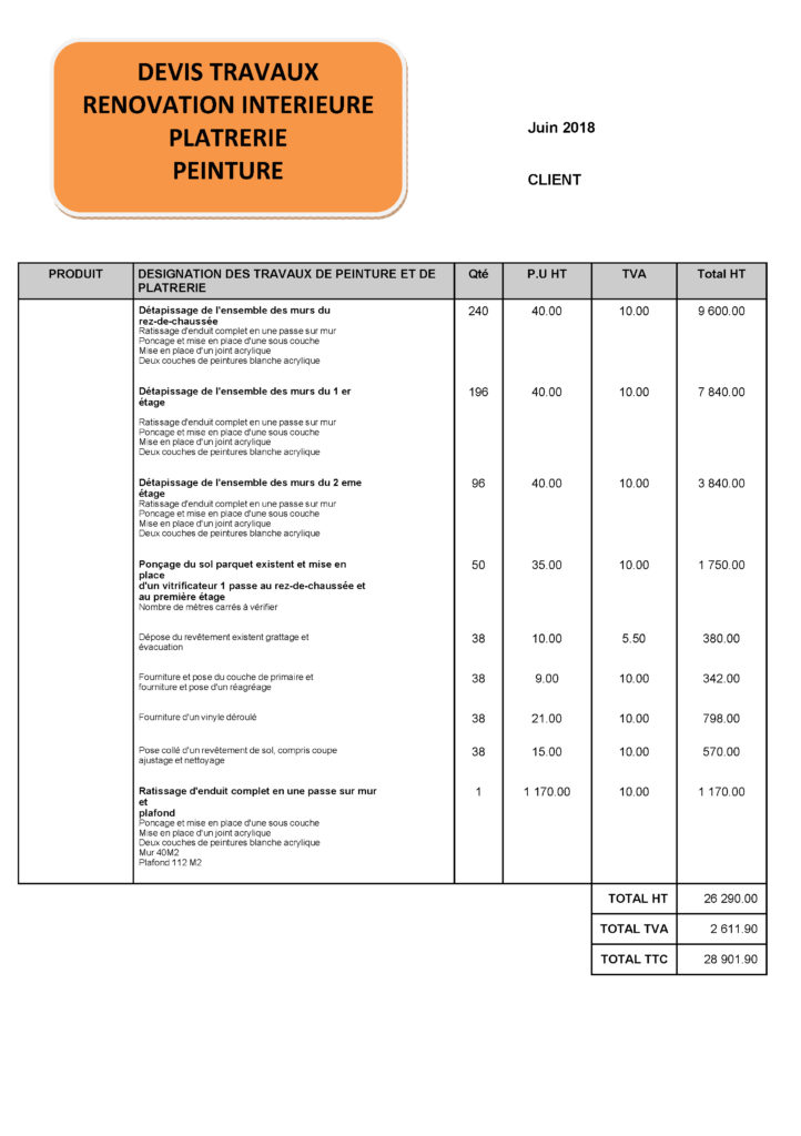 obtenez un exemple de devis peinture clair et détaillé pour estimer vos travaux de rénovation ou de décoration. comparez facilement les prix et trouvez le meilleur artisan.