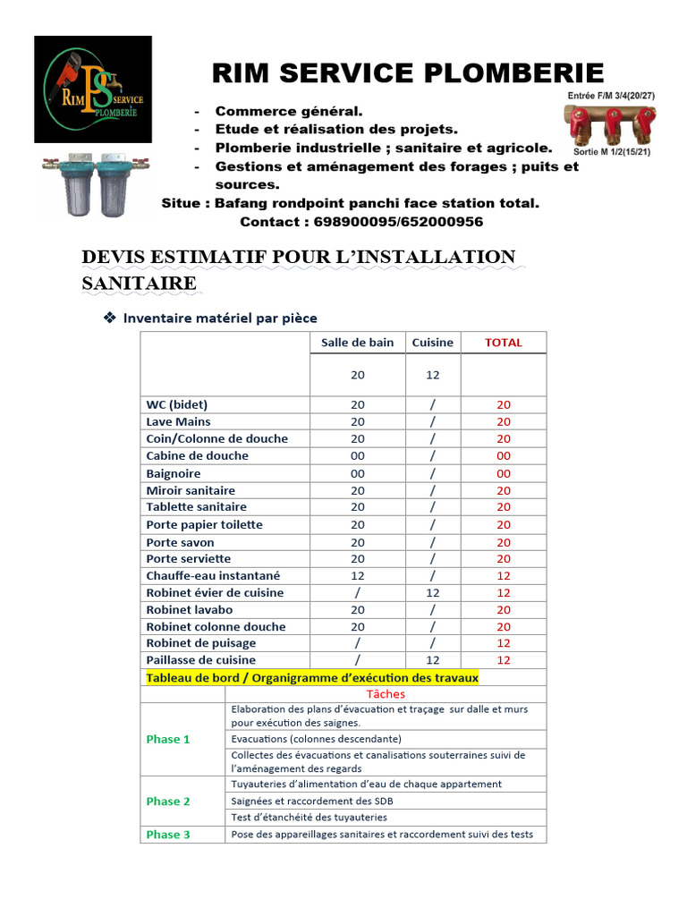 obtenez un devis plomberie gratuit et personnalisé pour tous vos travaux de plomberie. comparez les offres et choisissez le meilleur rapport qualité-prix rapidement et facilement.