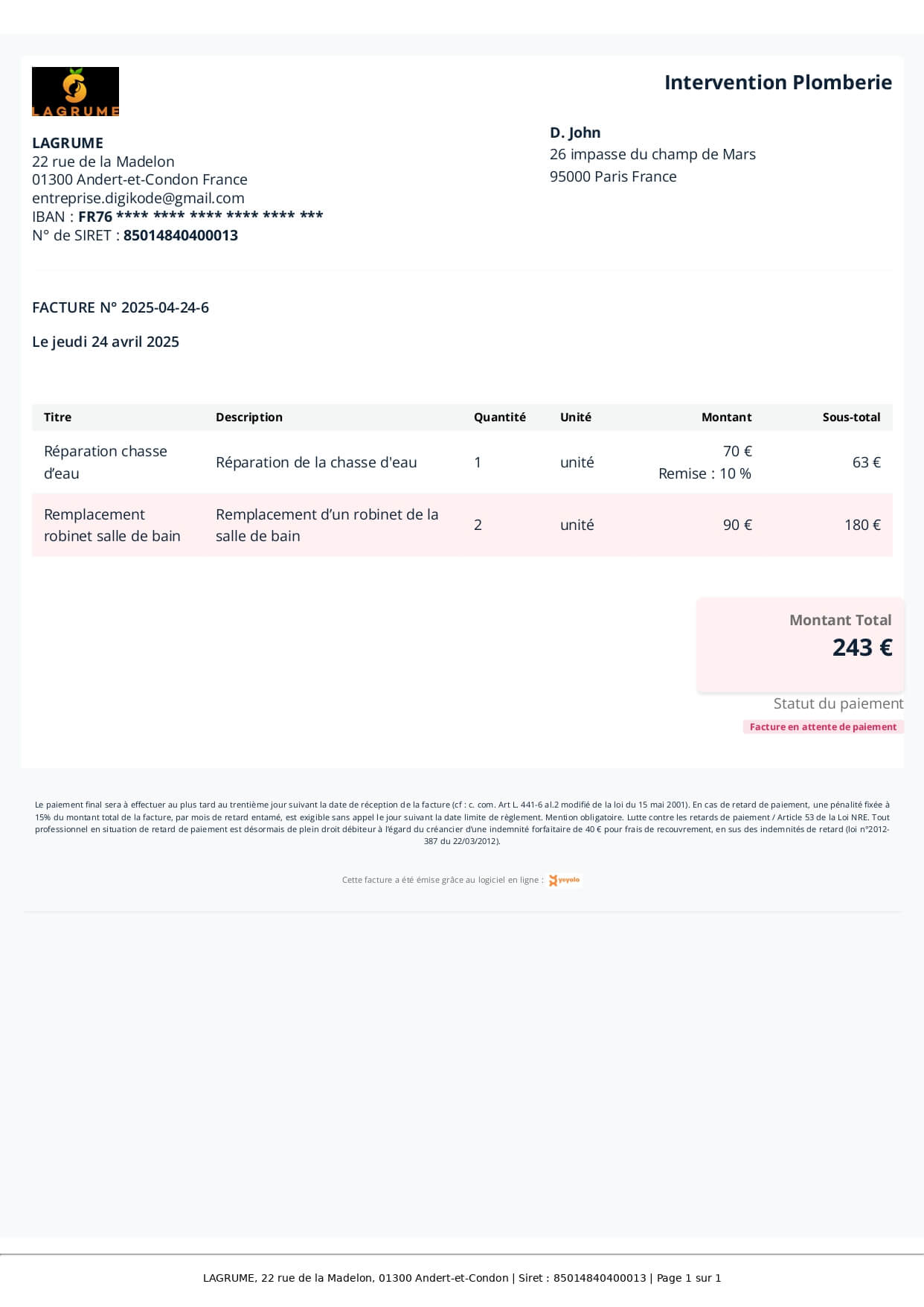 exemple devis plombier 1 obtenez un devis plombier gratuit et personnalisé rapidement. comparez les tarifs des professionnels près de chez vous pour tous vos travaux de plomberie.