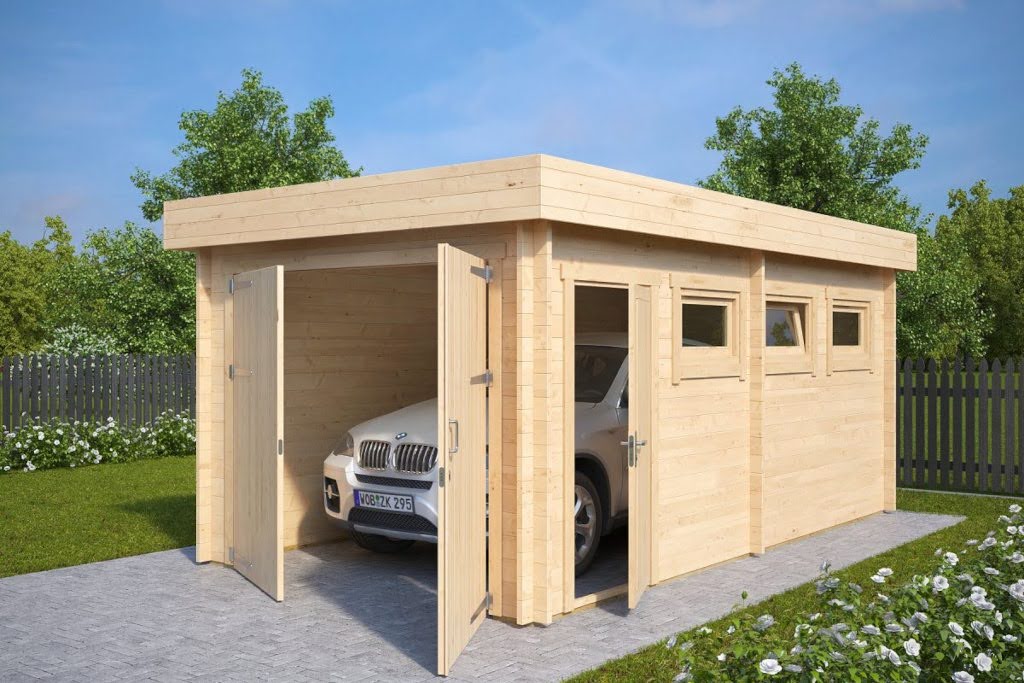 découvrez nos garages à toit plat alliant modernité et fonctionnalité, idéals pour protéger votre véhicule tout en optimisant l'espace de votre propriété.