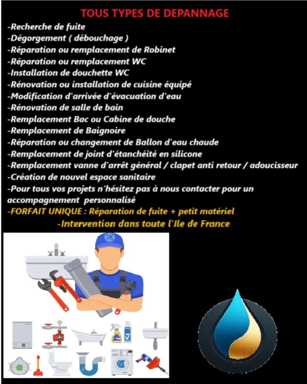 service de plomberie rapide et de qualité dans le 19e arrondissement, pour tous vos travaux d'installation, réparation et entretien.