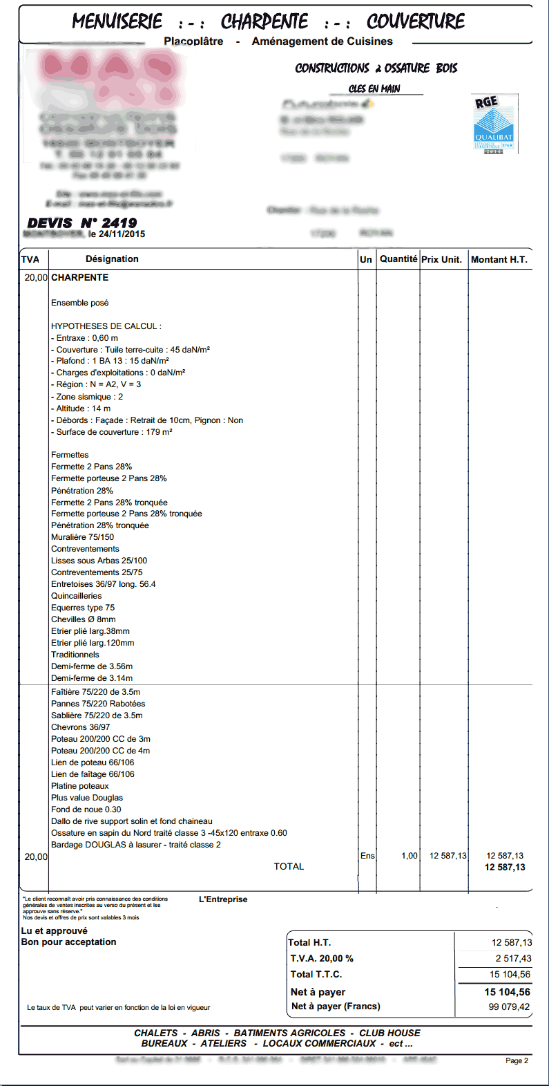 découvrez les tarifs pour la construction d'une charpente de maison de 100m². obtenez une estimation claire des coûts selon les matériaux et la complexité du projet.
