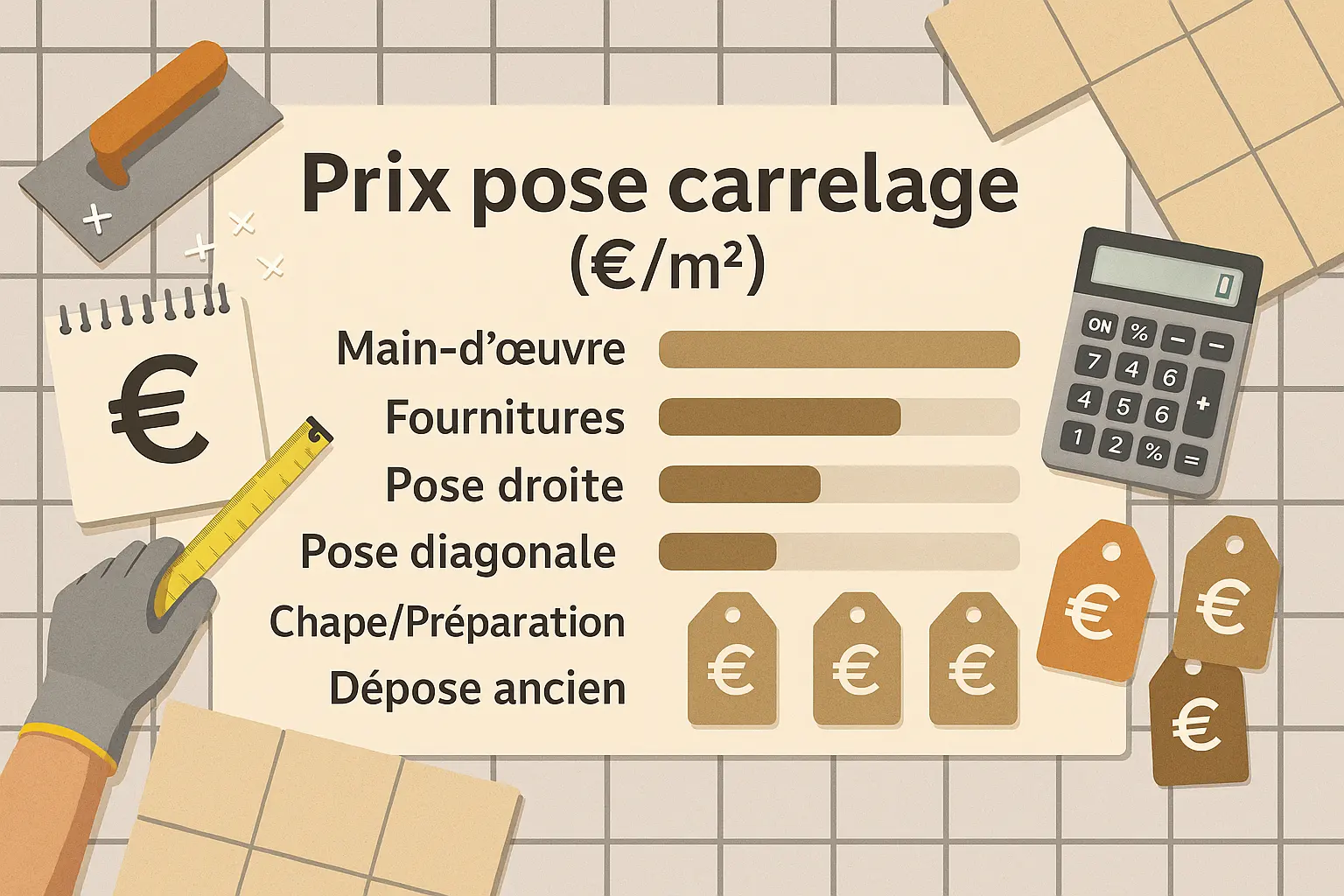 découvrez nos tarifs compétitifs pour la pose de carrelage, avec un service professionnel et de qualité adapté à tous vos projets.