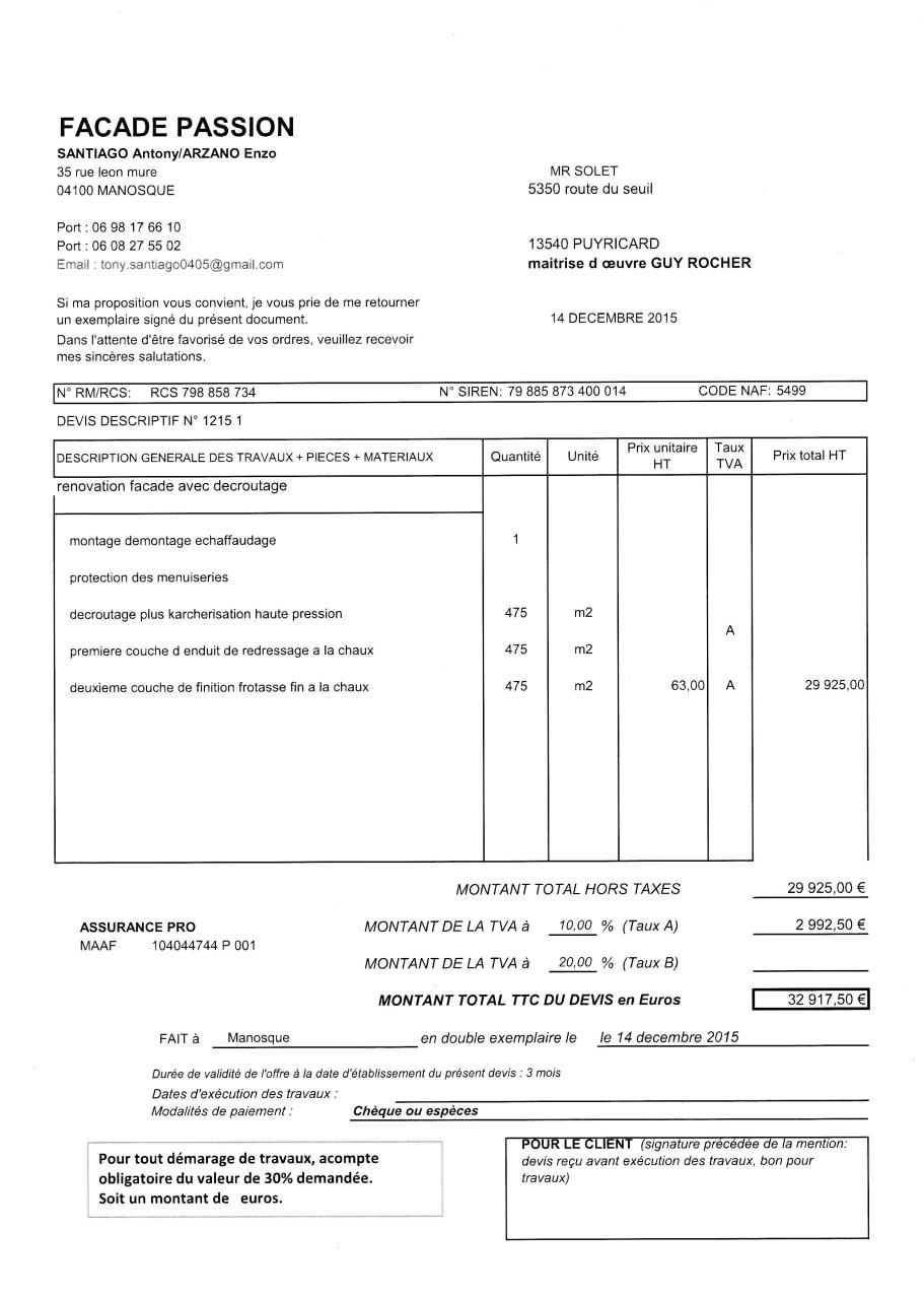 obtenez un devis détaillé gratuit pour la rénovation ou l'entretien de votre façade. expertise, qualité et tarifs compétitifs garantis.