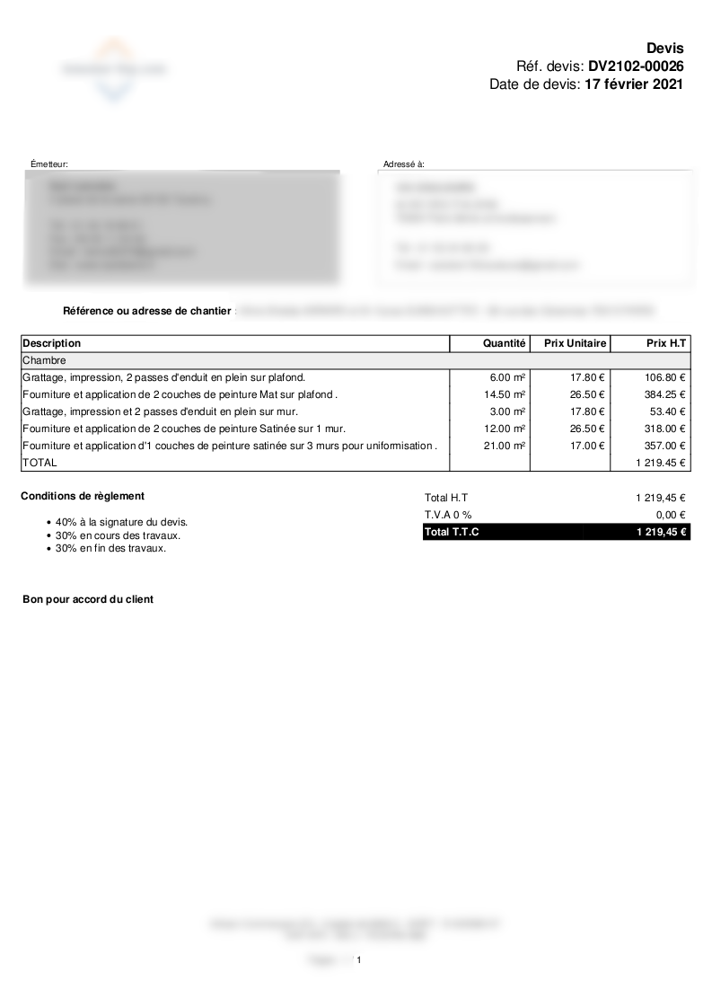 obtenez un devis peinture immédiat en ligne, rapide et gratuit pour tous vos projets de rénovation et décoration intérieure ou extérieure.