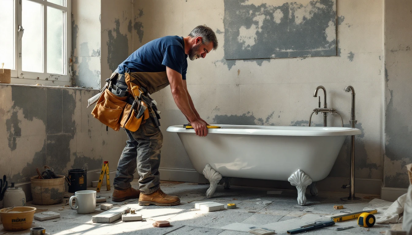 découvrez nos services d'ouvrier spécialisé pour la rénovation et l'installation de votre salle de bain, alliant expertise et qualité pour un espace moderne et fonctionnel.