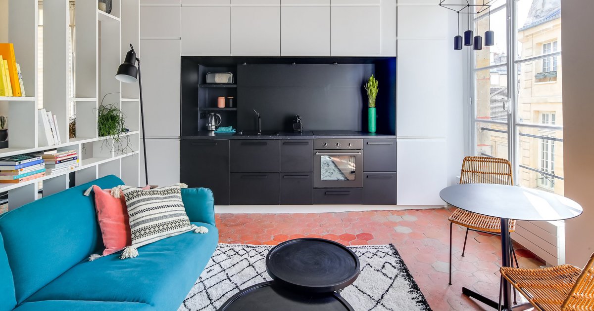 découvrez nos services de rénovation d'appartement à paris pour un espace de 35m², alliant modernité et optimisation de l'espace.