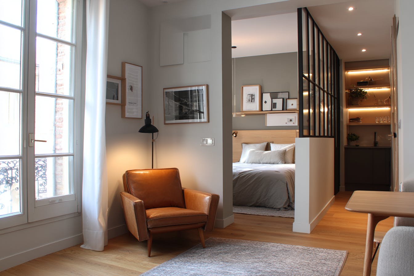 découvrez nos solutions sur mesure pour la rénovation de votre studio de 20m2, optimisant l'espace, le confort et le design.