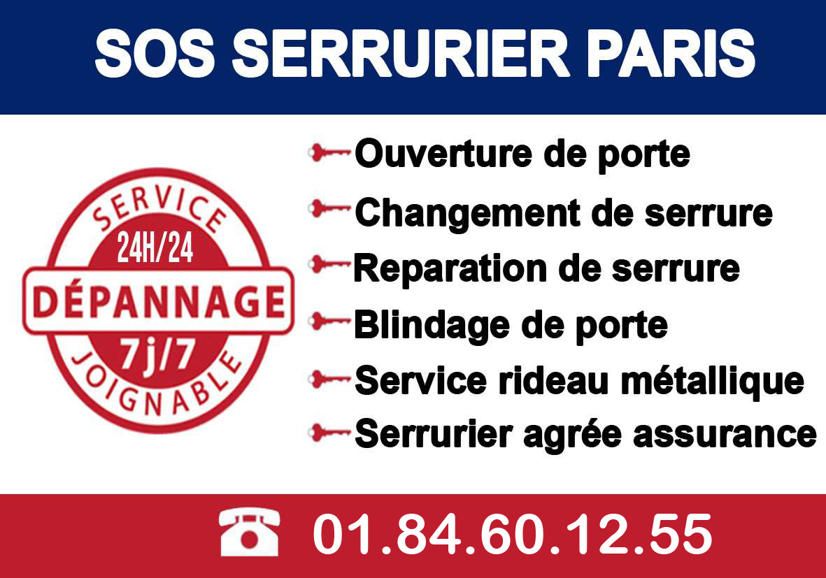 service de serrurerie d'urgence 24h/7 à paris, rapide et pas cher. intervention immédiate pour tous types de dépannages et ouvertures de porte.