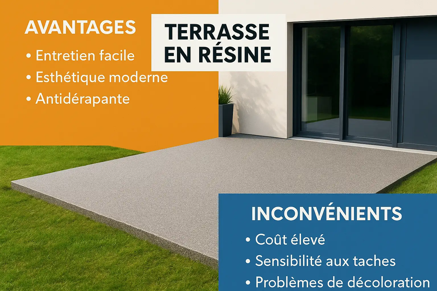découvrez tout sur les terrasses en résine : leur durabilité, les techniques de pose, conseils d'entretien et les informations sur les prix pour bien choisir votre terrasse.