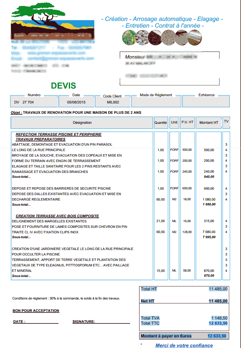 obtenez un devis terrasse rapide et personnalisé pour aménager votre espace extérieur. comparez les prix et trouvez les meilleurs artisans près de chez vous.