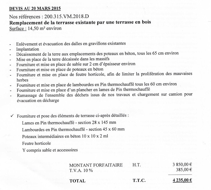 obtenez un devis précis et personnalisé pour la création ou la rénovation de votre terrasse. comparez les prix et trouvez les meilleurs professionnels pour votre projet.