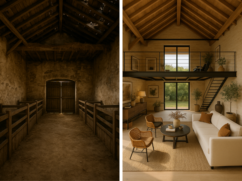 transformez votre grange en une maison chaleureuse et moderne grâce à nos conseils et astuces pour une rénovation réussie.